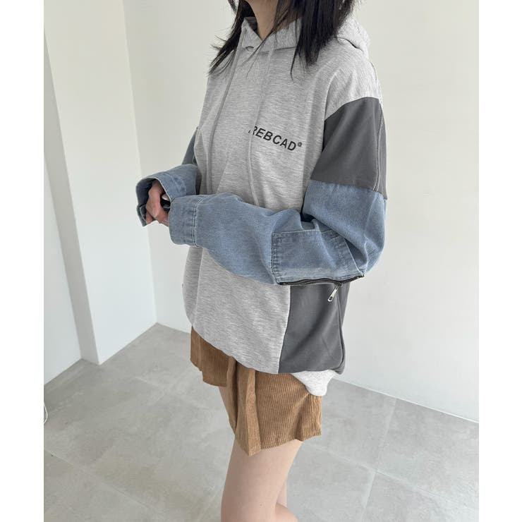 ドッキングパーカー フード付きトレーナー[品番：II000011386