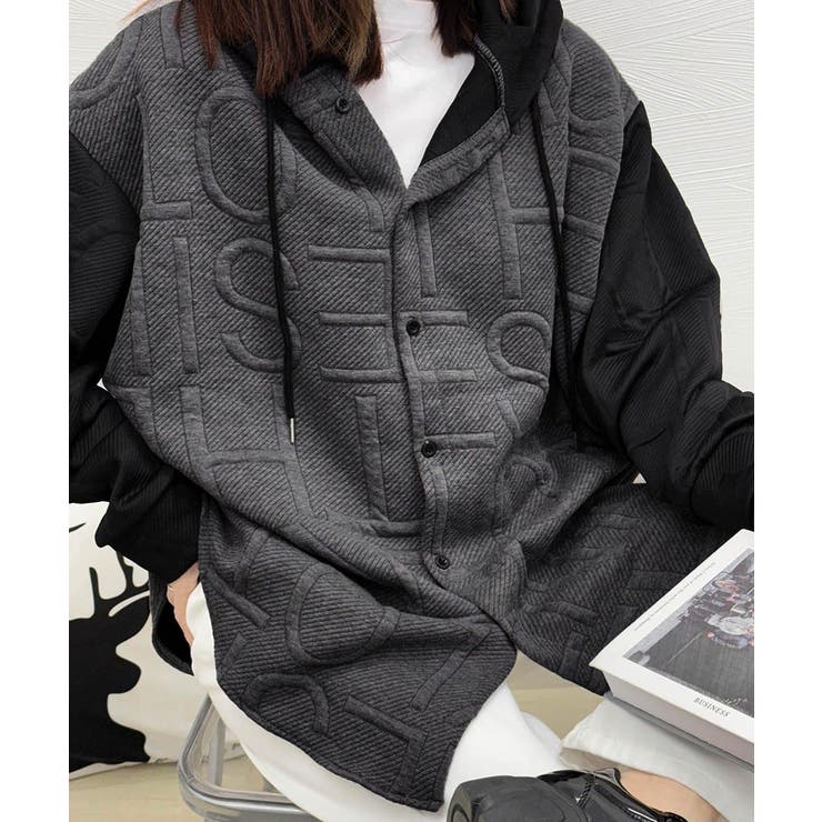 エンボスロゴパーカー韓国風前開きパーカー | Miniministore | 詳細画像17 