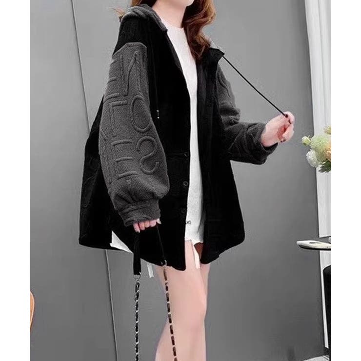 エンボスロゴパーカー韓国風前開きパーカー | Miniministore | 詳細画像6 