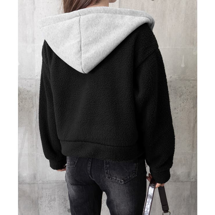 暖かいボアパーカー ジップアップブルゾン | Miniministore | 詳細画像19 