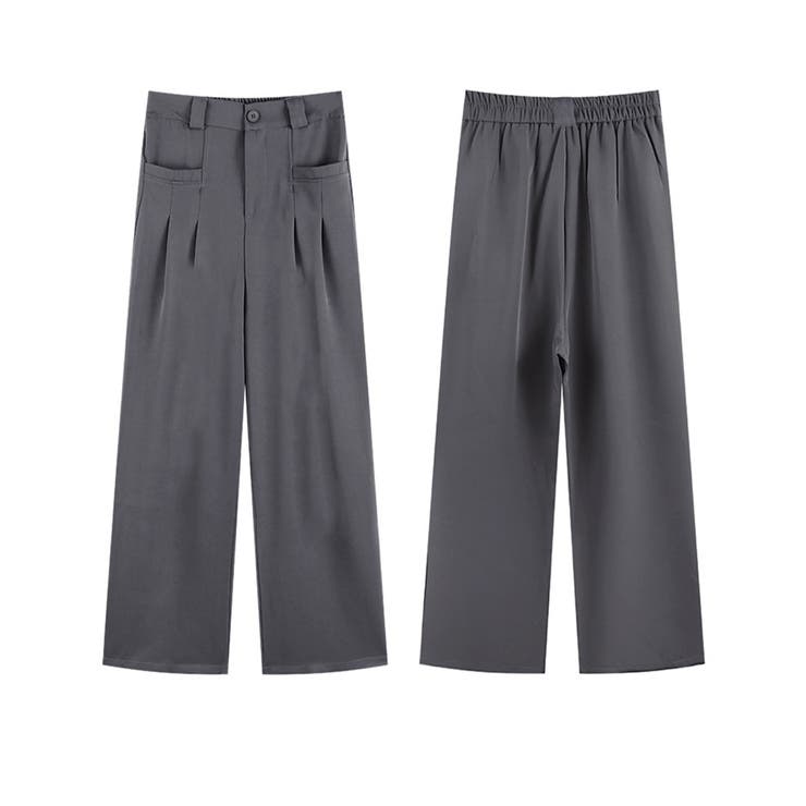 ワイドスラックスハイウエストタックパンツ | Miniministore | 詳細画像17 