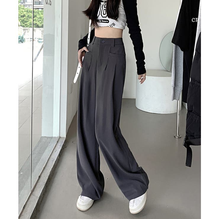 ワイドスラックスハイウエストタックパンツ | Miniministore | 詳細画像6 