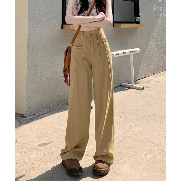 ワイドスラックスハイウエストタックパンツ | Miniministore | 詳細画像8 