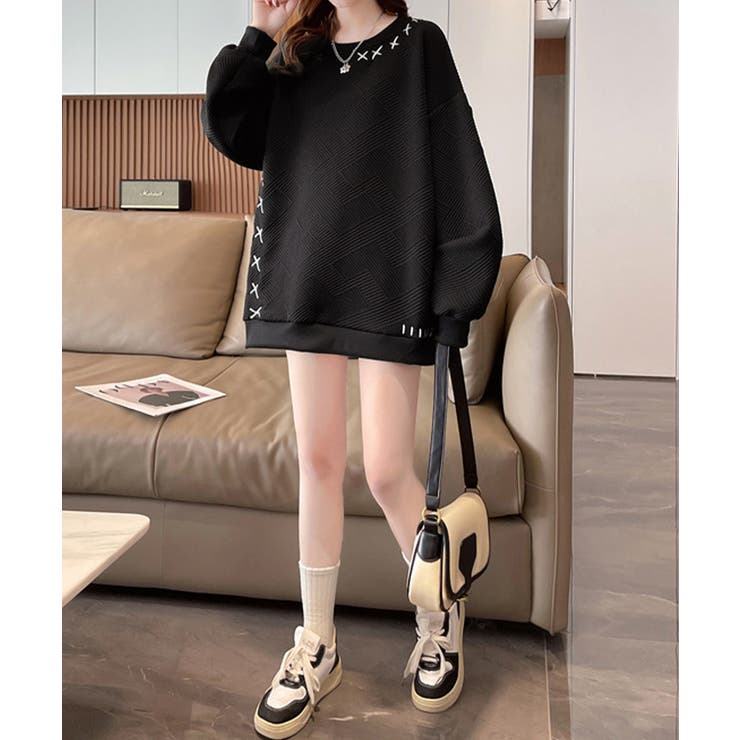 クロス刺しゅうワンポイントスウェット長袖 | Miniministore | 詳細画像11 
