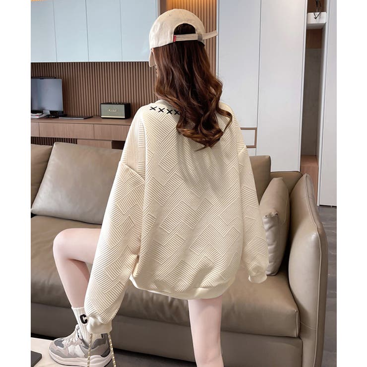 クロス刺しゅうワンポイントスウェット長袖 | Miniministore | 詳細画像14 