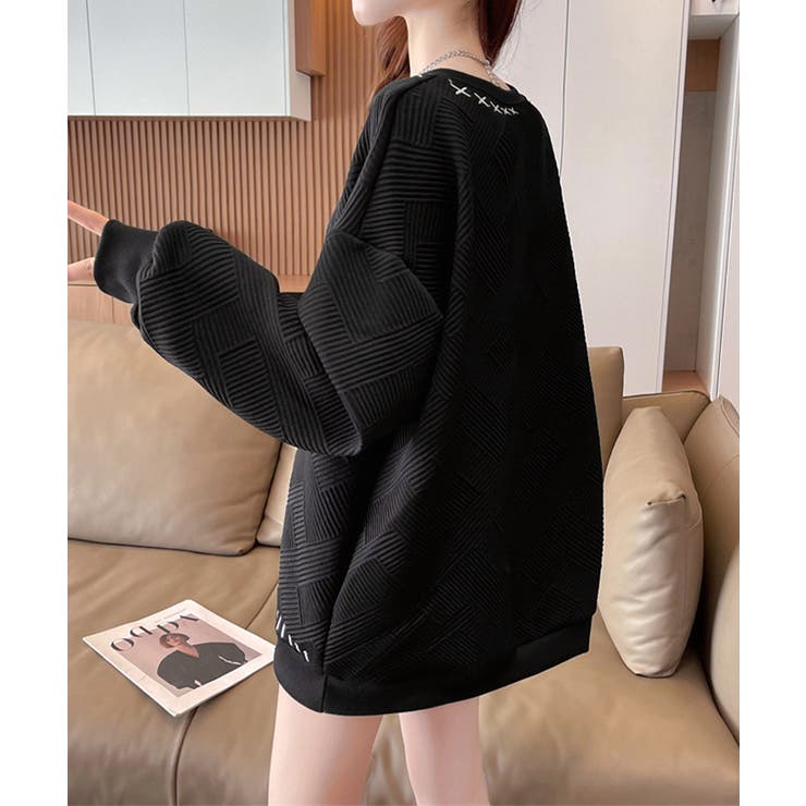 クロス刺しゅうワンポイントスウェット長袖 | Miniministore | 詳細画像9 
