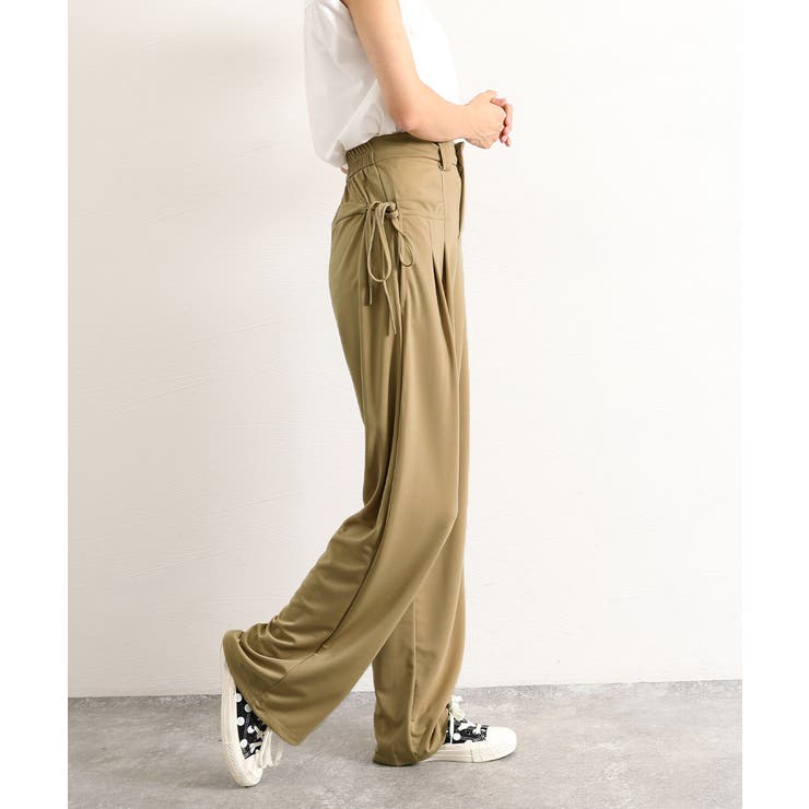 ハイウエストタックパンツワイドスラックス | Miniministore | 詳細画像28 