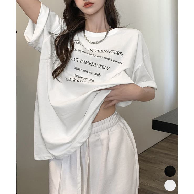 ロゴtシャツ 半袖 サマートップス韓国風[品番：II000011631