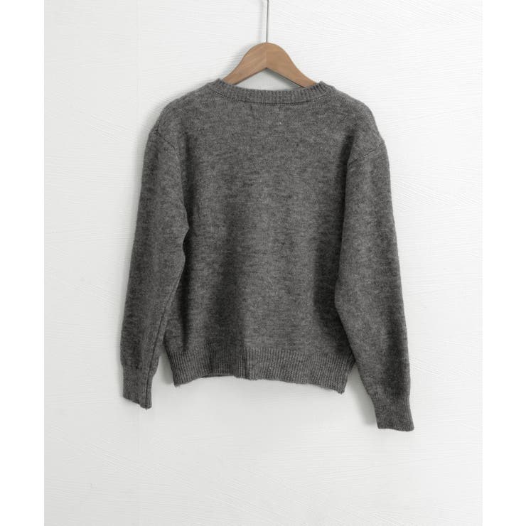 リボンニットカーディガンパールボタン無地 | Miniministore | 詳細画像29 