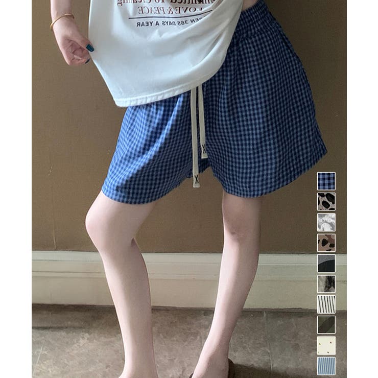 総柄ショートパンツルームウェアパンツ夏用 | Miniministore | 詳細画像1 