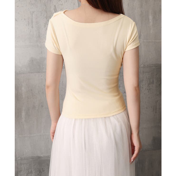 オフショルTシャツ 胸元ドレープトップス | Miniministore | 詳細画像35 