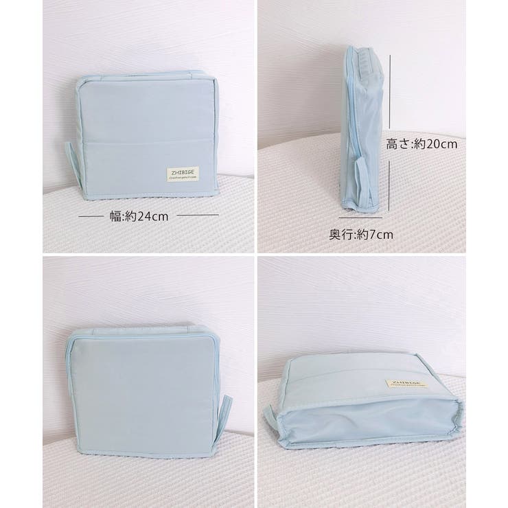 メイクポーチ大容量自立式ペンケース韓国風 | Miniministore | 詳細画像20 