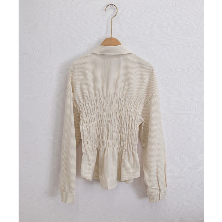 ストライプ柄シャーリングシャツ襟付き長袖 | Miniministore | 詳細画像36 