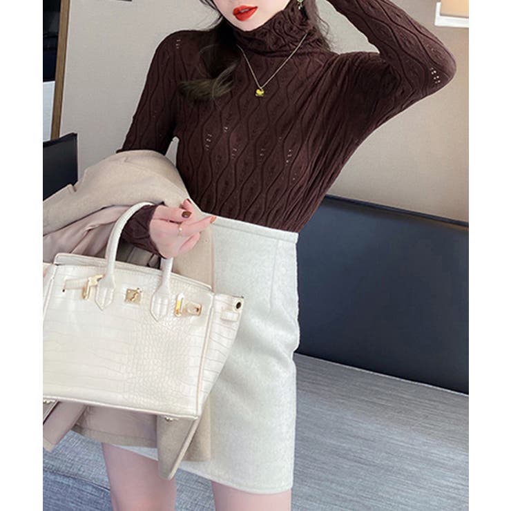 ハイネックニットトップス レディース秋冬 | Miniministore | 詳細画像13 