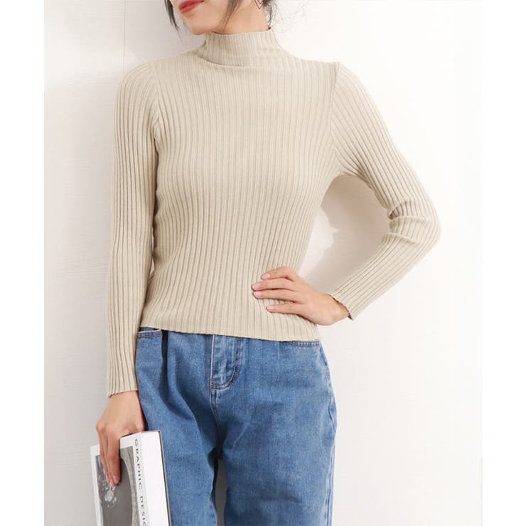 ボトルネックリブニットトップスレディース | Miniministore | 詳細画像14 