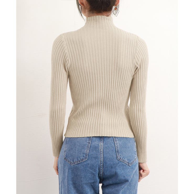ボトルネックリブニットトップスレディース | Miniministore | 詳細画像16 