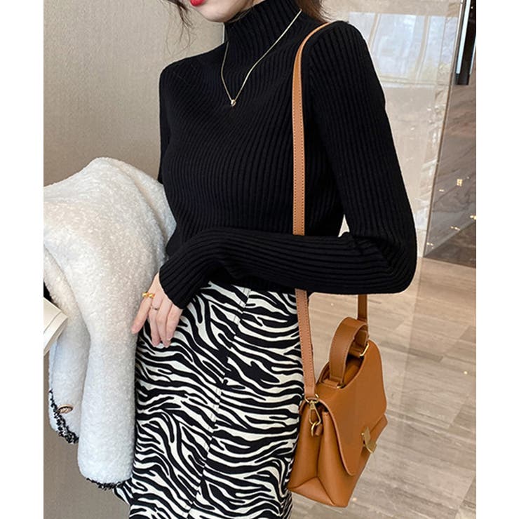 ボトルネックリブニットトップスレディース | Miniministore | 詳細画像3 