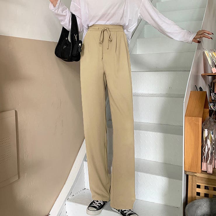 ストレートパンツ 美脚 セミワイドパンツ オフィスカジュアル | Miniministore | 詳細画像11 