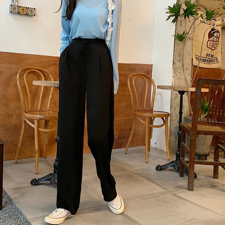【オフィスにも普段使いにも◎2色】HERMES ロングパンツ miniministore ロングパンツ レディース ワイドパンツ ハイ