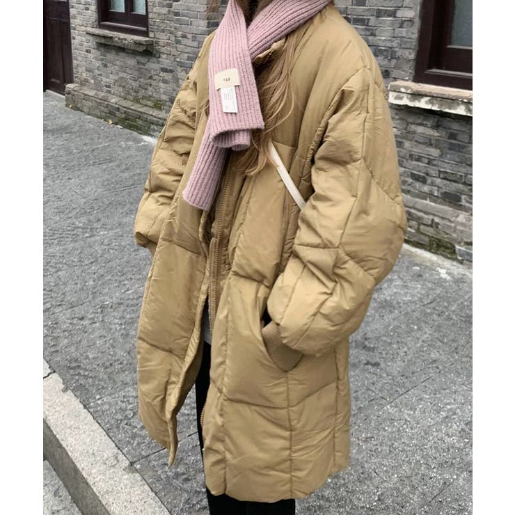 スタンドカラー中綿ダウンコート ゆったり | Miniministore | 詳細画像23 