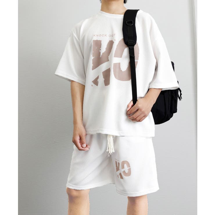 韓国メンズ EVAN カジュアル半袖Tシャツ セットアップ org.jpg