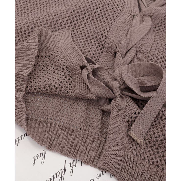 透かし編みトップス サマーニット 重ね着 | Miniministore | 詳細画像15 