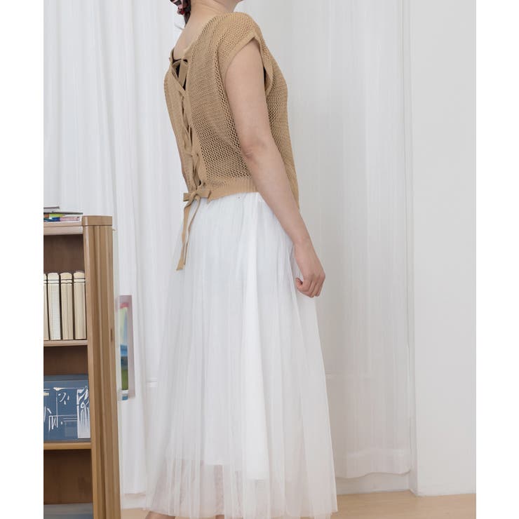 透かし編みトップス サマーニット 重ね着 | Miniministore | 詳細画像3 