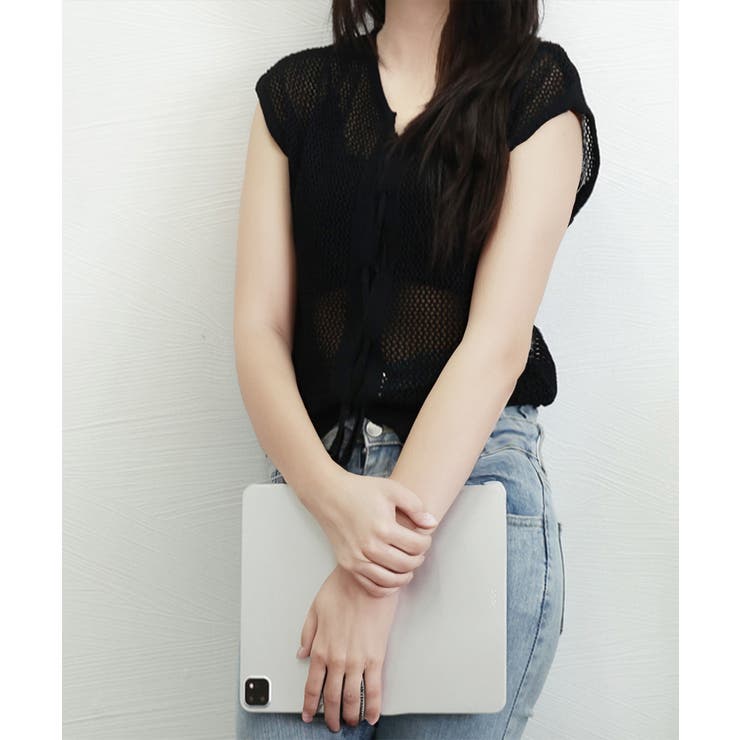 透かし編みトップス サマーニット 重ね着 | Miniministore | 詳細画像4 