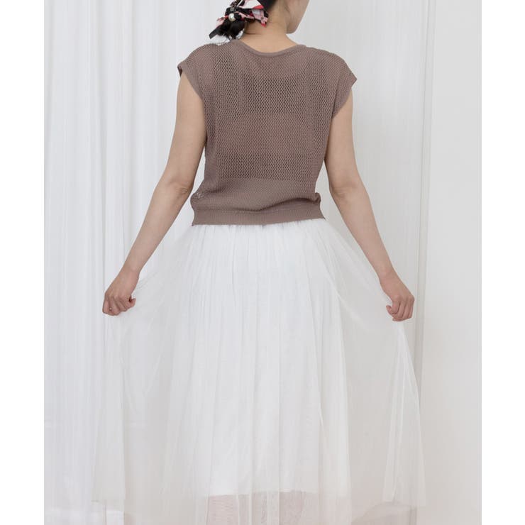 透かし編みトップス サマーニット 重ね着 | Miniministore | 詳細画像8 