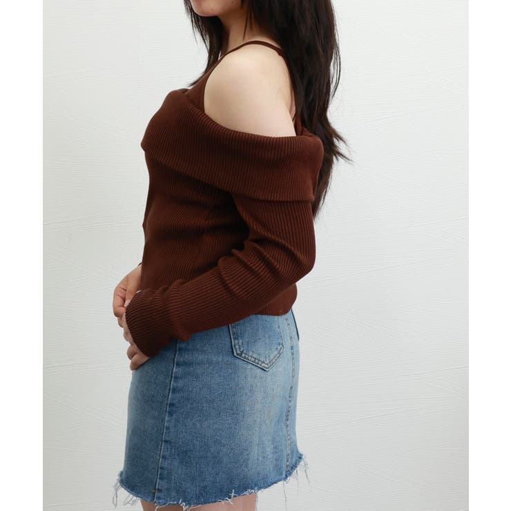 ニットトップス オフショルダー セーター | Miniministore | 詳細画像11 