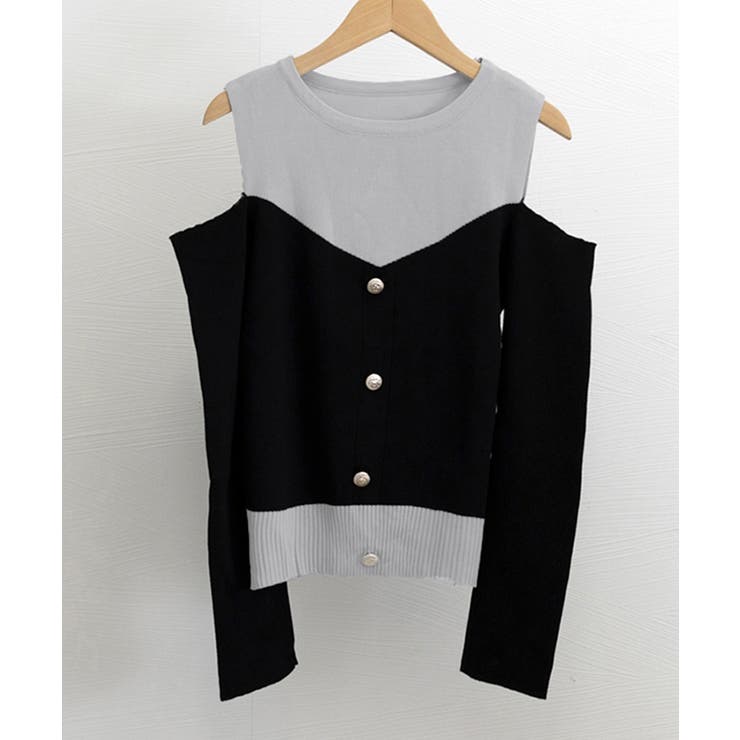 ニットトップス オフショルダーリブニット | Miniministore | 詳細画像15 