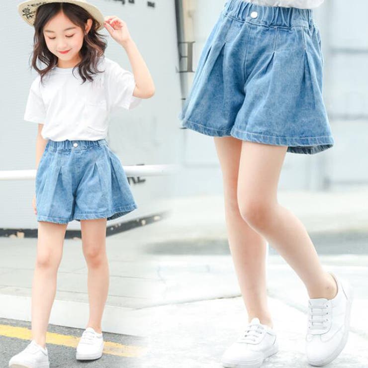 m*i様 子供靴　女の子服　春夏　まとめ売り　100センチ　50点 子ども服 キッズ デニムショートパンツ[品番：II000005705