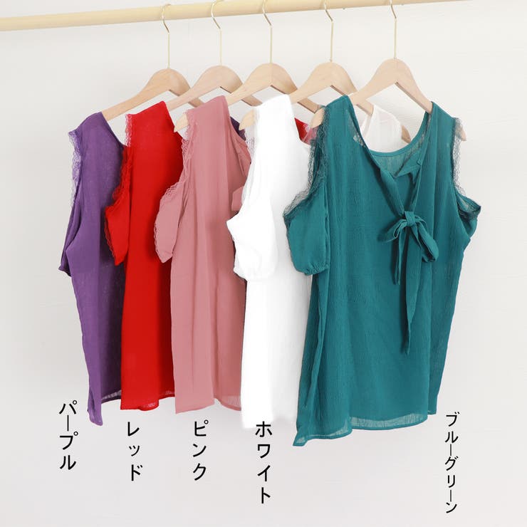 前後2way シフォン ブラウス 半袖 | Miniministore | 詳細画像2 