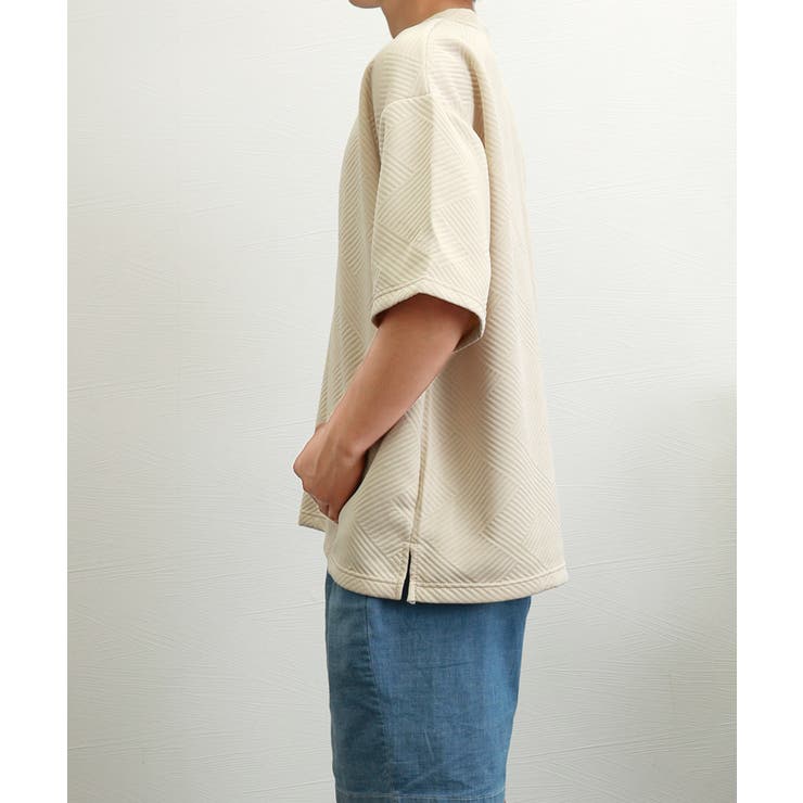 ふくれ幾何学 クルーネック半袖 Tシャツ[品番：II000011775