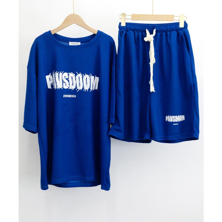 syna world セットアップ 青 Tシャツ ハーフパンツ S 新品