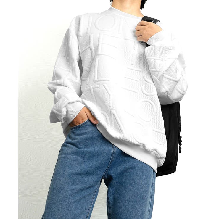 エンボス加工ロゴtシャツ メンズ 長袖 | AsaAura | 詳細画像12 