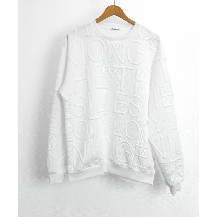 エンボス加工ロゴtシャツ メンズ 長袖 | AsaAura | 詳細画像15 