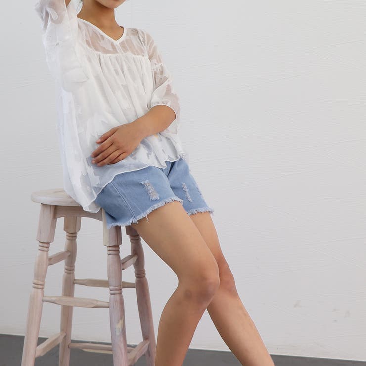 ダメージ デニムパンツ ショートジーパン