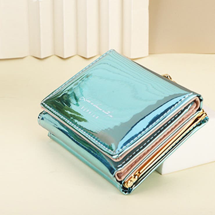 ブルーグリーン | がま口三つ折り財布 ミニウォレット 韓国 | Miniministore