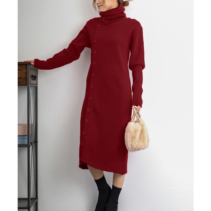 タートルネック ワンピース体型カバー韓国 | Miniministore | 詳細画像11 