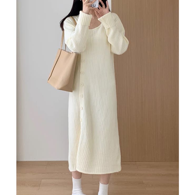 タートルネック ワンピース体型カバー韓国 | Miniministore | 詳細画像5 