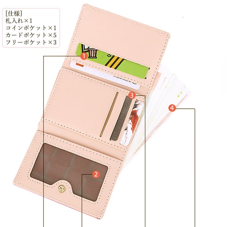 がま口三つ折り財布 ミニウォレット 韓国 | Miniministore | 詳細画像4 