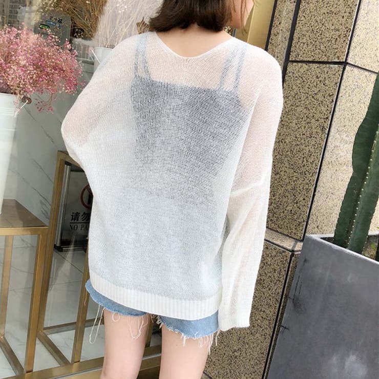 トップス 前開き カーディガン 薄手 夏