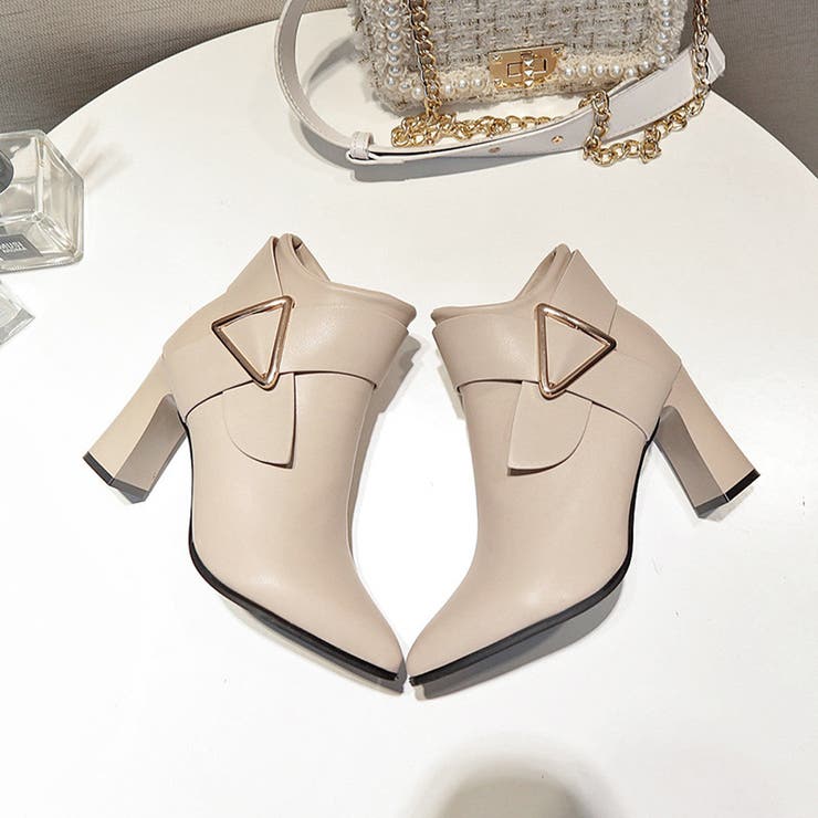 チャンキーヒール ブーティ 太ヒール オフィスカジュアル | Miniministore | 詳細画像14 