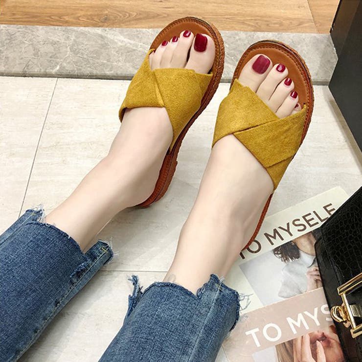 ぺたんこサンダル レディース フラット[品番：II000005248