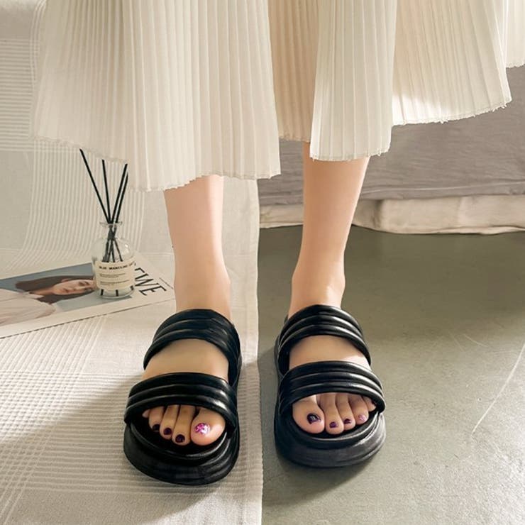 厚底サンダルレディースクロスサンダル | Miniministore | 詳細画像4 