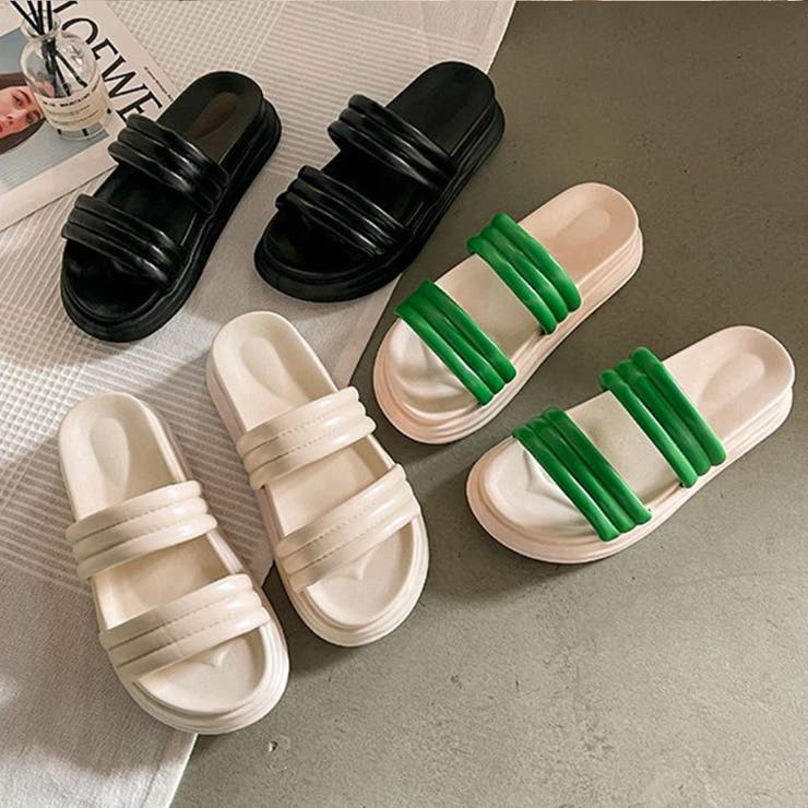 【未使用品】STUDIO POLLINI 厚底レザーサンダル　36 サイズ調整可 未使用品】STUDIO POLLINI 厚底レザーサンダル 36 サイズ調整可