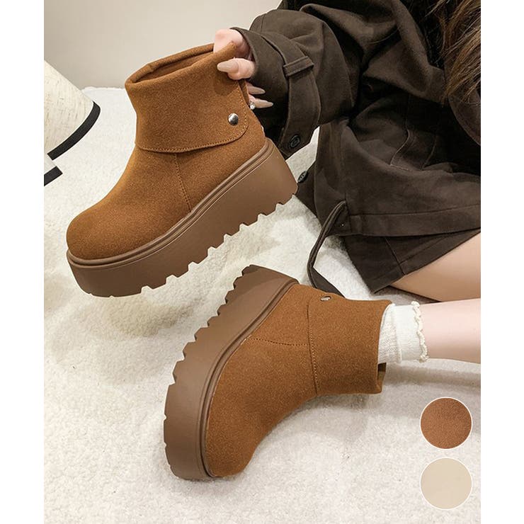 厚底ショートブーツ 秋冬シューズ美脚脚長 | Miniministore | 詳細画像1 