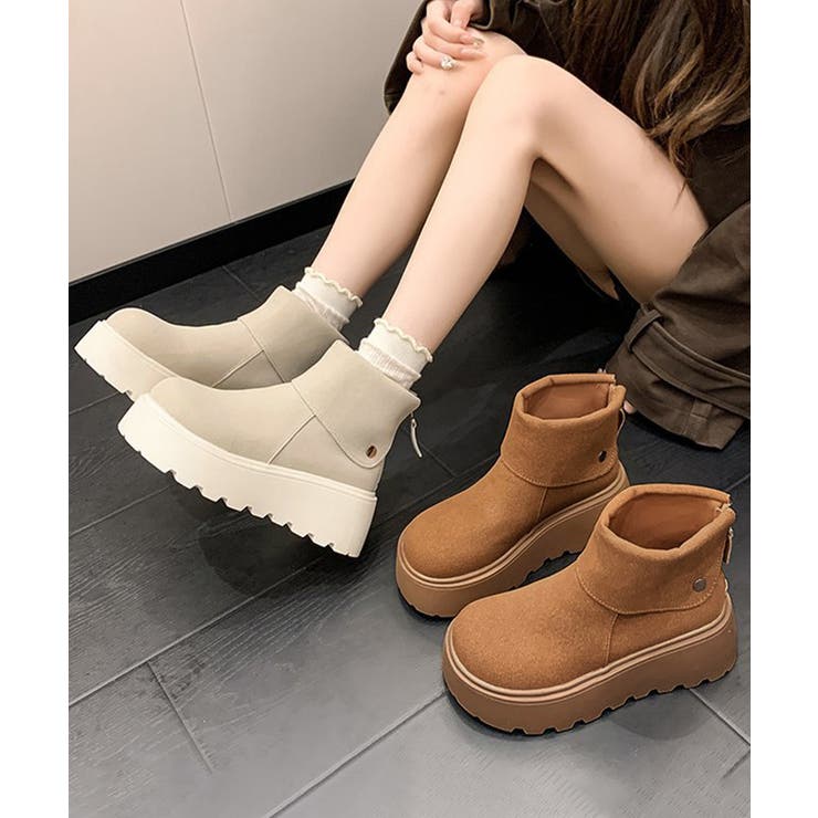 厚底ショートブーツ 秋冬シューズ美脚脚長 | Miniministore | 詳細画像10 