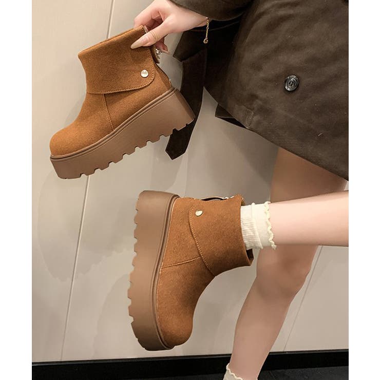 厚底ショートブーツ 秋冬シューズ美脚脚長 | Miniministore | 詳細画像12 